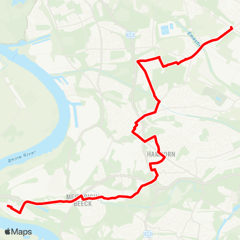 VRR DU-Beeckerwerth - Beeck - Hamborn - Marxloh - Röttgersbach - DU-Wehofen - OB-Holten map