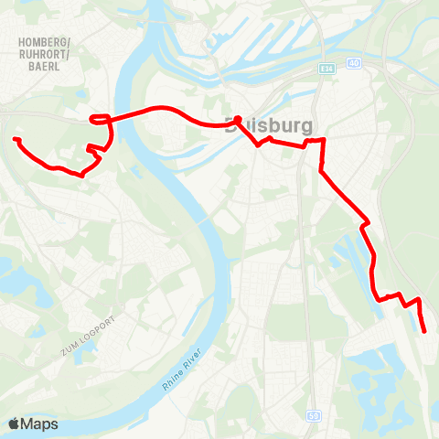 VRR DU-Winkelhausen - Asterlagen - Stadtmitte - Neudorf DU-Bissingheim map