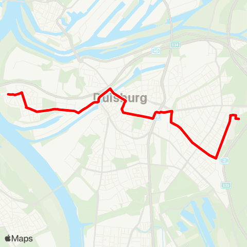 VRR DU-Neuenkamp - Stadtmitte - Neudorf - DU-Universität map