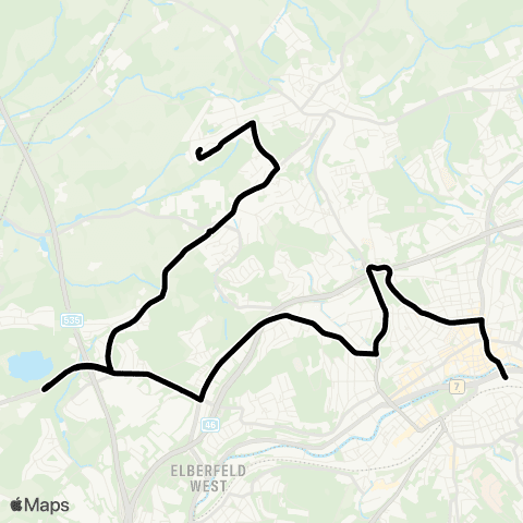 VRR DU-Hbf Osteingang - Hochemmerich - Hochfeld - Rheinhausen - Bergheim - DU-Kaldenhausen - Rumeln - map