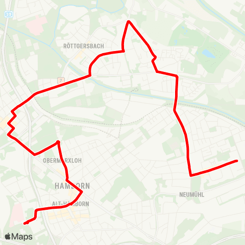 VRR DU - Neumühl - Röttgersbach - Marxloh - DU-Hamborn - Meiderich map