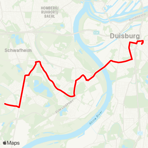 VRR Duisburg Königsberger Str. - DU-Kaldenhausen map