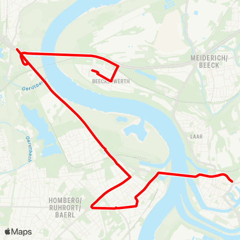 VRR DU - Neumühl - Röttgersbach - Marxloh - DU-Hamborn - Meiderich map