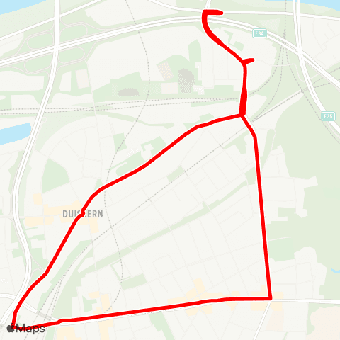 VRR DU-Duissern U - Werthacker - Duisburg Hbf - Duissern U map