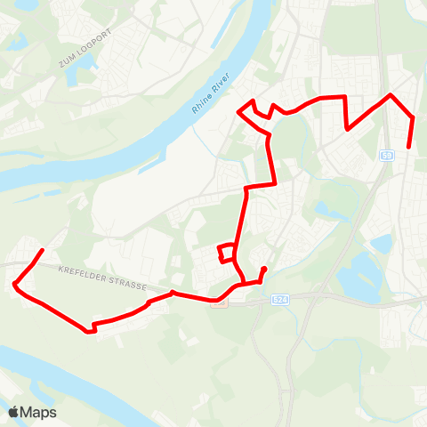 VRR DU - Rahm - Großenbaum - Wanheim - DU-Hüttenheim map