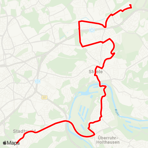 VRR Stadtwald - Annental - Steele - Kray map