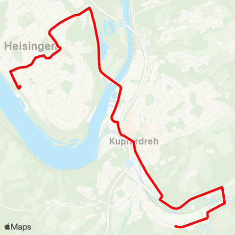VRR Kupferdreh - Heisingen map