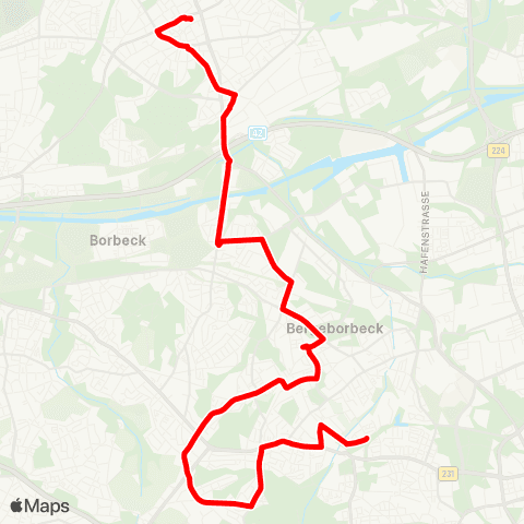 VRR Schölerpad - Altendorf - Schönebeck - Essen Borbeck - Bottrop map