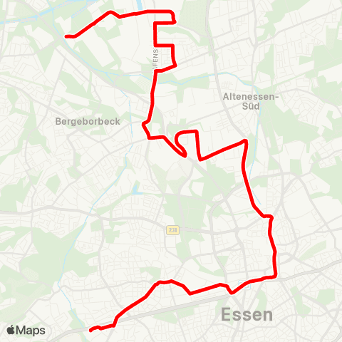 VRR Bergeborbeck - Vogelheim Essen Hbf - Frohnhausen map