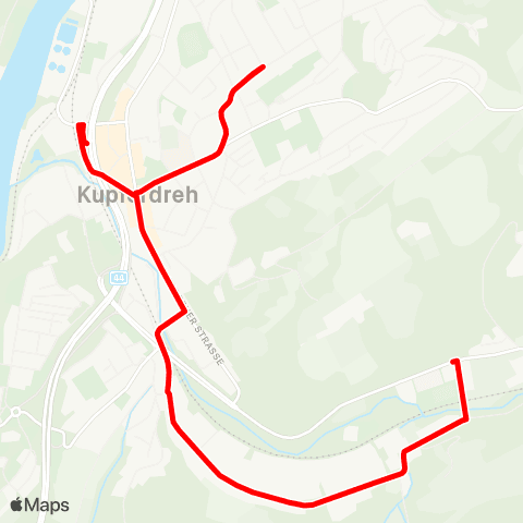VRR Eisenhammer - Asbachtal - Marinenbergstr. - Kupferdreh Bf map
