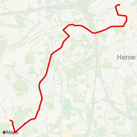 VRR Einsatzwagen zur Linie 391 Eickel - Holsterhausen - Herne Bf map