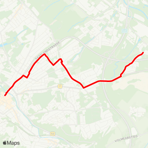 VRR Herbeck - Donnerkuhle - Tondernstr. - Klosterstr. - Stadtmitte - Kaufmansschule map