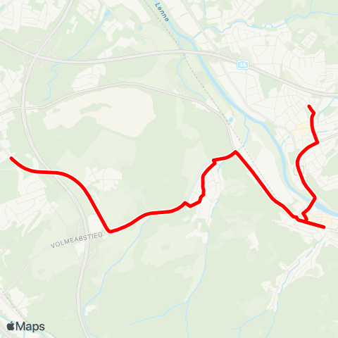 VRR Rundturnhalle - Hohenlimburg Bf - Holthausen - Haßley - Fernheizwerk map
