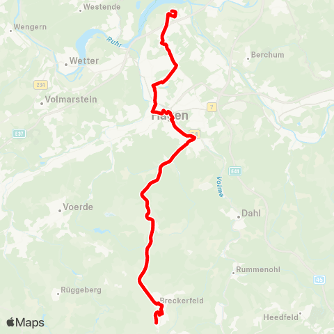 VRR HA-Bathey - Boele - Siedlerstr. - Hbf. - Eilpe Selbecke - Breckerfeld map