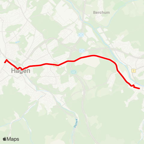VRR Hagen Hbf. - Stadtmitte - Eppenhausen - Boloh map