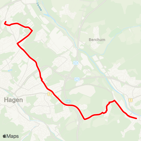 VRR HA-Boele - Loxbaum - Haßley - Hohenlimburg Bf. - Im Sibb map