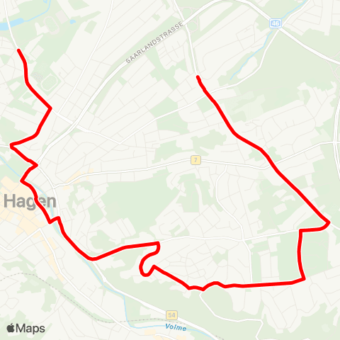VRR Tondernstr. - Emsterfeld - Stadtmitte - Hildegardisschule - Sportpark Ischeland map