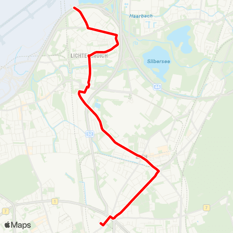 VRR D - Flughafen Bf - Lichtenbroich - Unterrath - D-Rath Mitte - D-Mörsenbroich, Mercedesstraße map