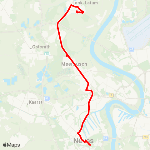 VRR Meerbusch-Lank - Haus Meer - Mb.-Büderich - D-Handweiser - NE-Am Kaiser - Neuss, Stadthalle map