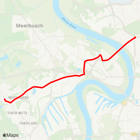 VRR D-Nordfriedhof - Niederkassel - Am Seestern - Heerdt - D-Handweiser - NE-Neusserfurth map