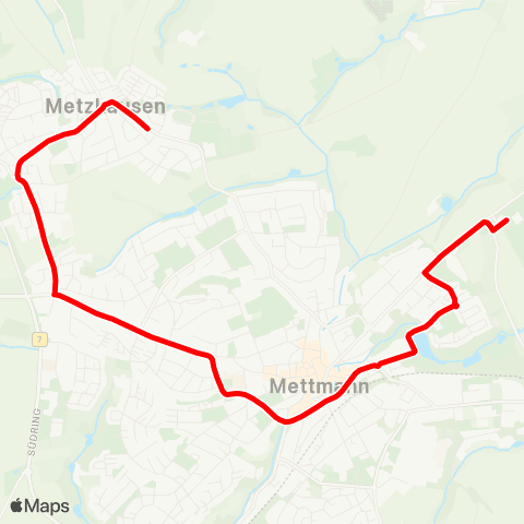 VRR Mettmann, Friedhof Lindenheide - (Mettmann-Stadtwald  - ) ME-Zentrum - Metzkausen - ME-Metzkausen, Hasselbeckstraße map