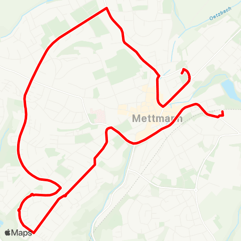 VRR Mettmann-Stadtwald - Mettmann, Rathaus - Karpendeller Weg - Danziger Straße - Jubiläumsplatz - Mettmann, Schellenberg map