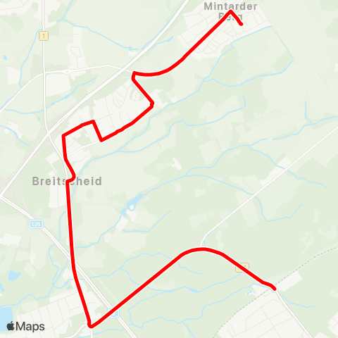 VRR Ratingen-Hösel - Krummenweg - An der Pönt - Mintarder Weg - Ratingen-Breitscheid, Am Kessel map