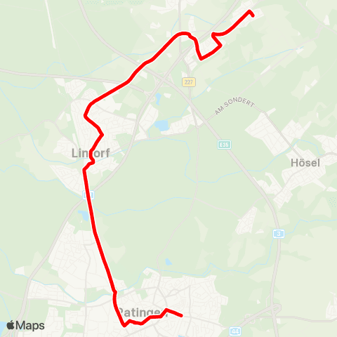 VRR Rtg.-Breitscheid, Am Kessel - Lintorf - Ratingen Mitte - Ratingen Ost map