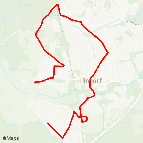 VRR Ratingen, Fliedner Krankenhaus - Lintorf, Rathaus - Ratingen-Lintorf, Mörikestr. map