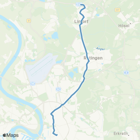 VRR Düsseldorf Hbf - Ratingen-Lintorf, Siemensstraße map