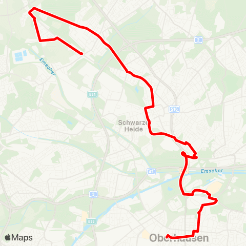 VRR Holten Bf. - Heinr.-Böll-GS - Sterkr. Bf. - Neue Mitte - Bertha-v.-S.-Gymn. - OB Hbf. map