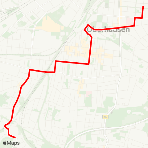 VRR Ruhrpark - Flockenfeld - Anne Frank RS OB Hbf. - Bertha v. Suttner Gymn. map