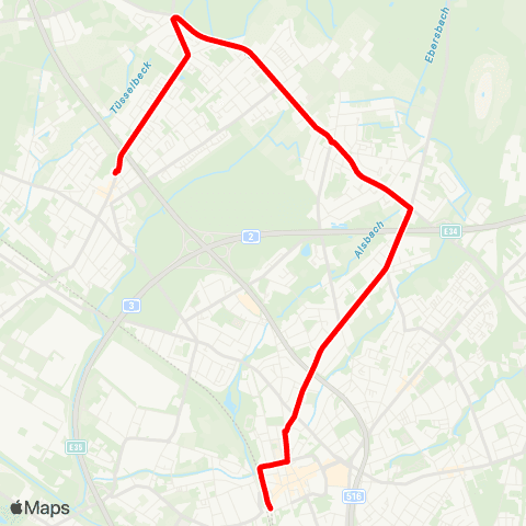 VRR Heinr.-Böll-GS - Falkestr. - Dragonerstr. - OB-Sterkrade Bf map