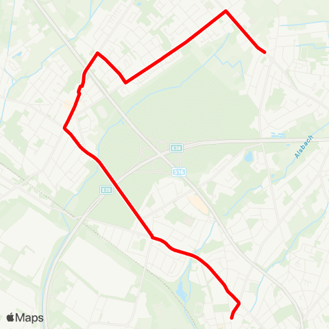 VRR Hagelkreuz - Schmachtendorf Mitte - HBG - Prinzenstr. - Falkestr. map