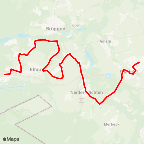 VRR Elmpt - Venekoten - Niederkrüchten Schulzentrum ( - Schwalmtal Waldniel) map