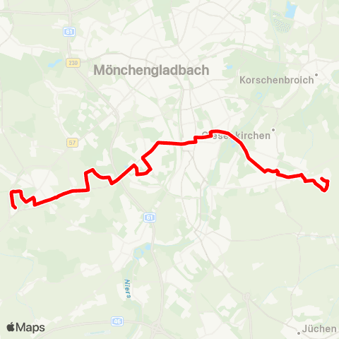 VRR Schelsen - Giesenkirchen - Geneicken - Marienplatz - Günhoven - Rheindahlen map