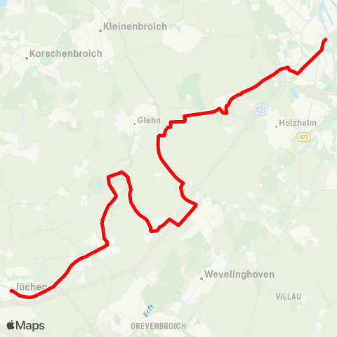 VRR Neuss - Hemmerden - Bedburdyck - Gierath - Jüchen map
