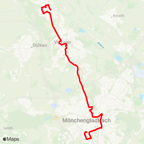 VRR [Süchteln - Viersen] - Wegweiser - MG Hbf - Hermges - Ohler map