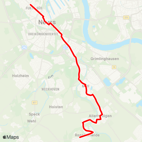 VRR Rosellerheide -  - Zentrum / Hauptbahnhof map