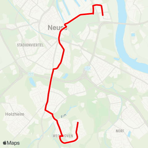 VRR Rheinpark-Center -  - Zentrum / Hauptbahnhof map