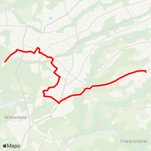 VRR Sankt-Lukas-Klinik - Hauptbahnhof - Börkhaus - Aufderhöhe - Brücke - Höhscheid map