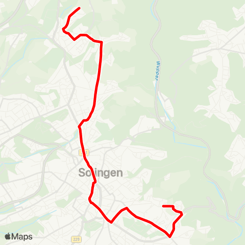 VRR Abteiweg - Eugen-Maurer-Haus / ZDS - Ketzberg - Gr.-Wilh.-Pl. - Bahnhof Mitte - Halfeshof / Meigen map