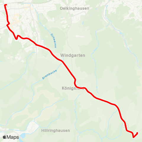 VRR Schwelm Bf - Ennepetal Schlagbaum map