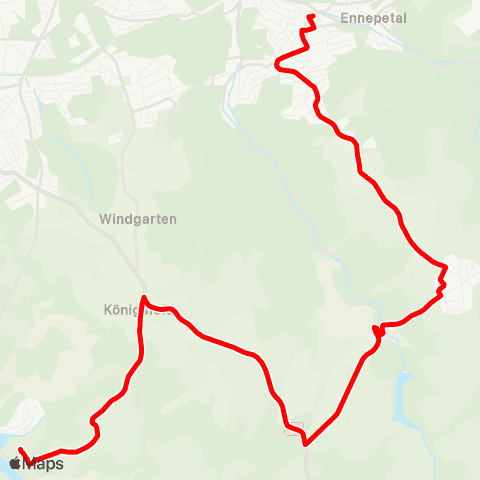 VRR Friedfeld - Rüggeberg - Ennepetal Bus Bf map
