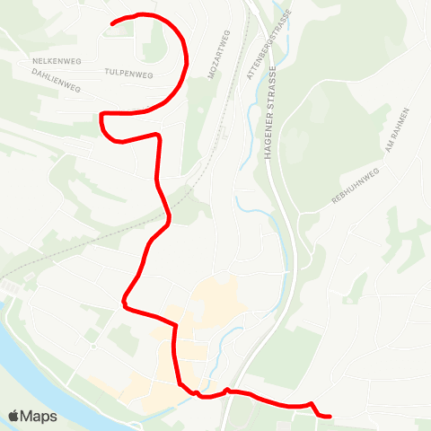 VRR Friedrich-Harkort-Gymnasium - Am Nacken ( Verkehrt nur an Schultagen ) map