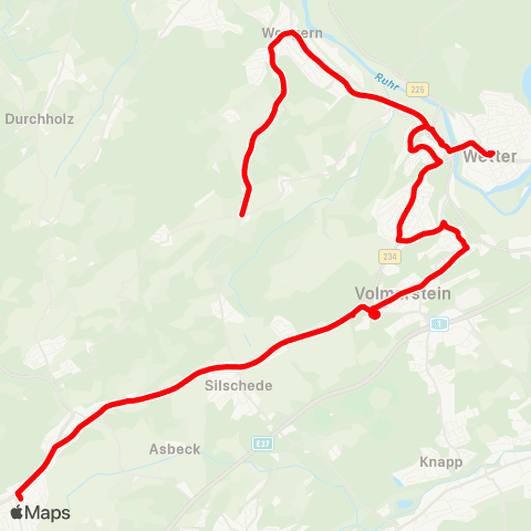 VRR Haßlinghausen Bus Bf - Silschede - Wetter map