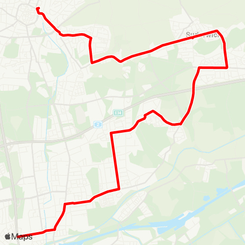 VRR RE Hbf - Quellberg - Suderwich - Rölling - hausen - König-Ludwig - RE-Süd Bf map