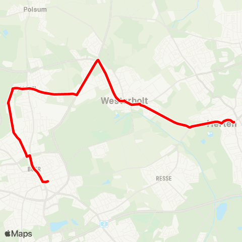VRR GE-Buer Rathaus - Herten Mitte map