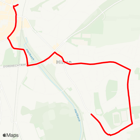 VRR RE In den Heuwiesen - Quellberg - RE Hbf map