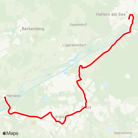 VRR Dorfstr. - Haltern am See Bf map